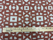 Load image into Gallery viewer, Bella Dura Galloway Coral Geometric Block-Print Inspired Indoor/Outdoor Upholstery Fabric STA 6349