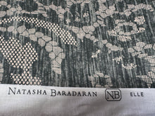 Load image into Gallery viewer, Natasha Baradaran Elle Charcoal Handcrafted Artisanal Floral Lace Pattern Digital Print Upholstery Fabric STA 6363