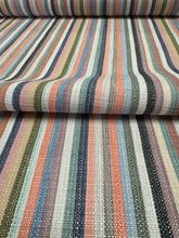 Load image into Gallery viewer, Peter Dunham Indoor/Outdoor Espadrille Marrakech Multicolor Stripe Performance Woven Upholstery Fabric