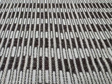 Load image into Gallery viewer, Lee Jofa Modern Baja Shadow Brown Woven Hand Drawn Geometric Grid Design Upholstery Fabric STA 6371