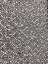 Load image into Gallery viewer, Kovi Bark Beige Taupe Geometric Quatrefoil Design Indoor/Outdoor Woven Upholstery Fabric STA 6373