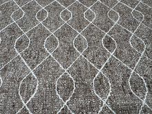 Load image into Gallery viewer, Kovi Bark Beige Taupe Geometric Quatrefoil Design Indoor/Outdoor Woven Upholstery Fabric STA 6373