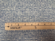 Load image into Gallery viewer, Remnant Schumacher Sarong Weave Indoor/Outdoor Indigo Blue Small Scale Diamond Pattern Upholstery Fabric STA 6379
