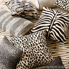 Load image into Gallery viewer, Pair of Custom Made Schumacher Safari Épinglé Pillow Covers - Both Sides