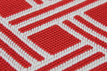 Load image into Gallery viewer, 1.6 Yard Gaston Y Daniela Dorcas Rojo Red White Indoor Outdoor Upholstery Fabric