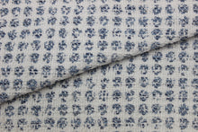 Load image into Gallery viewer, Remnant Thibaut Remy Dot Sky Indoor Outdoor Blue White Upholstery Fabric