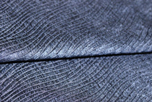 Load image into Gallery viewer, Designer Navy Blue Abstract Velvet Upholstery Fabric