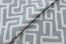 Load image into Gallery viewer, Remnant Thibaut Terrace Lane Spa Blue Epingle Velvet Upholstery Fabric