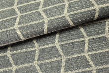 Load image into Gallery viewer, Kravet Smart 35332-521 Grey Beige Geometric Stain Resistant Upholstery Fabric