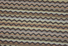 Load image into Gallery viewer, Designer Water &amp; Stain Resistant  Brown Green Orange Geometric Upholstery Fabric