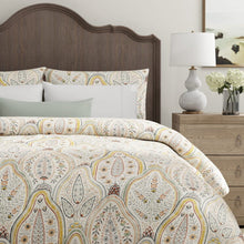 Load image into Gallery viewer, Cotton Burgundy Green Red Mustard Gold Floral Upholstery Drapery Fabric