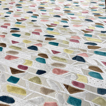 Load image into Gallery viewer, Beige Chanteuse Brown Pink Green Beige Abstract Cut Velvet Upholstery Fabric MGF