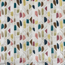 Load image into Gallery viewer, Beige Chanteuse Brown Pink Green Beige Abstract Cut Velvet Upholstery Fabric MGF