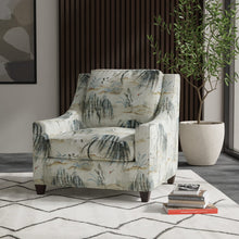 Load image into Gallery viewer, Cotton Antique Green Teal Black Bird Print Chinoiserie Upholstery Drapery Fabric