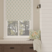 Load image into Gallery viewer, Cotton Ivory Coral Seafoam Green Floral Floral Upholstery Drapery Fabric