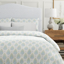Load image into Gallery viewer, Cotton Ivory Aqua Yellow Floral Floral Upholstery Drapery Fabric