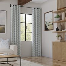 Load image into Gallery viewer, Cotton Ivory Aqua Yellow Floral Floral Upholstery Drapery Fabric