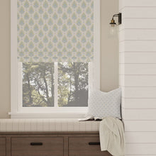 Load image into Gallery viewer, Cotton Ivory Aqua Yellow Floral Floral Upholstery Drapery Fabric