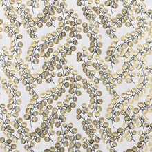 Load image into Gallery viewer, Beige Gold Green Embroidered Floral Drapery Fabric MGF