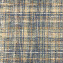 Load image into Gallery viewer, Italian Wool Blend French Cream Green Brown Plaid Check Upholstery Fabric MGF