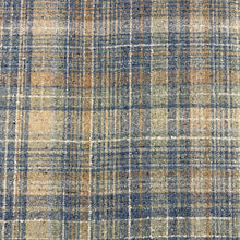 Load image into Gallery viewer, Italian Wool Blend French Cream Green Brown Plaid Check Upholstery Fabric MGF