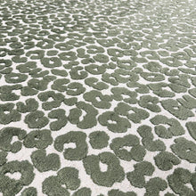 Load image into Gallery viewer, Beige Sage Green Cheetah Animal Pattern Cut Velvet Upholstery Fabric MGF