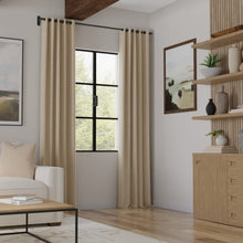 Load image into Gallery viewer, Heavy Duty Beige Cream Stripe Upholstery Drapery Fabric