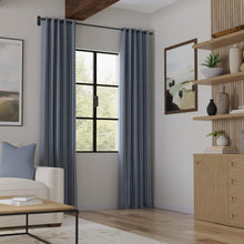 Load image into Gallery viewer, Heavy Duty Cream Blue Stripe Upholstery Drapery Fabric