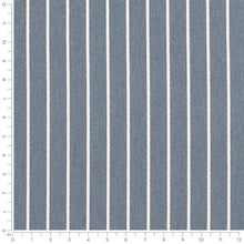 Load image into Gallery viewer, Heavy Duty Cream Blue Stripe Upholstery Drapery Fabric
