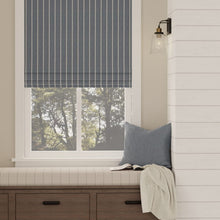 Load image into Gallery viewer, Heavy Duty Cream Blue Stripe Upholstery Drapery Fabric