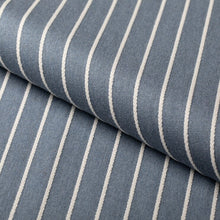Load image into Gallery viewer, Heavy Duty Cream Blue Stripe Upholstery Drapery Fabric
