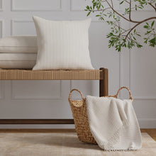 Load image into Gallery viewer, Heavy Duty Beige Cream Stripe Upholstery Drapery Fabric