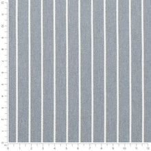 Load image into Gallery viewer, Heavy Duty Cream Blue Grey Stripe Upholstery Drapery Fabric