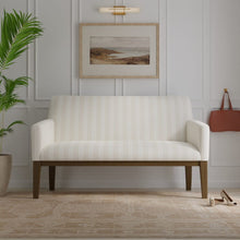 Load image into Gallery viewer, Beige Cream Tone on Tone Stripe Upholstery Fabric