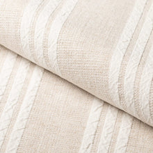 Load image into Gallery viewer, Beige Cream Tone on Tone Stripe Upholstery Fabric