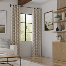 Load image into Gallery viewer, Cream teal Mustard Gold Aqua Floral Upholstery Drapery Fabric / Lake