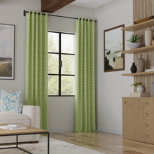 Load image into Gallery viewer, Cotton Green White Blue Floral Upholstery Drapery Fabric