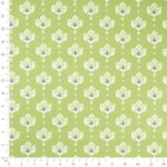 Load image into Gallery viewer, Cotton Green White Blue Floral Upholstery Drapery Fabric