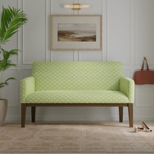 Load image into Gallery viewer, Cotton Green White Blue Floral Upholstery Drapery Fabric