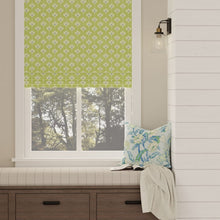 Load image into Gallery viewer, Cotton Green White Blue Floral Upholstery Drapery Fabric