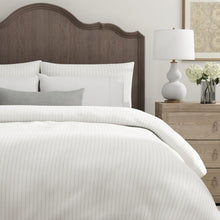 Load image into Gallery viewer, Heavy Duty Cream Grey Stripe Upholstery Drapery Fabric