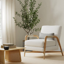 Load image into Gallery viewer, Heavy Duty Cream Grey Stripe Upholstery Drapery Fabric