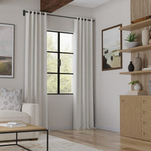 Load image into Gallery viewer, Heavy Duty Cream Grey Stripe Upholstery Drapery Fabric