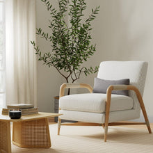 Load image into Gallery viewer, Heavy Duty Cream Blue Stripe Upholstery Drapery Fabric