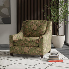 Load image into Gallery viewer, Green Brown Black Floral Velvet Upholstery Fabric