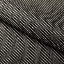 Load image into Gallery viewer, InsideOut Indoor Outdoor Performance Charcoal Black Diagonal Stripe Upholstery Fabric