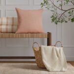 Load image into Gallery viewer, InsideOut Indoor Outdoor Performance Terracotta Coral Beige Diagonal Stripe  Upholstery Fabric