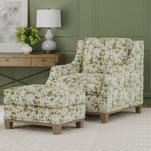 Load image into Gallery viewer, Ivory Aqua Blue Green Abstract Upholstery Drapery Fabric / Kiwi