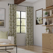 Load image into Gallery viewer, Ivory Aqua Blue Green Abstract Upholstery Drapery Fabric / Kiwi