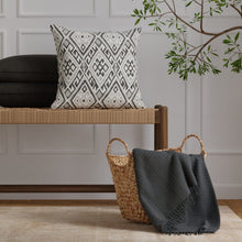 Load image into Gallery viewer, InsideOut Indoor Outdoor Performance Black Grey Off White Geometric Abstract  Upholstery Fabric